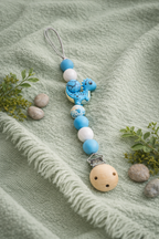 Blue Dino Pacifier Clip 💙