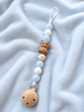 Moozie Highland Cow Clip Blue